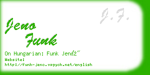 jeno funk business card